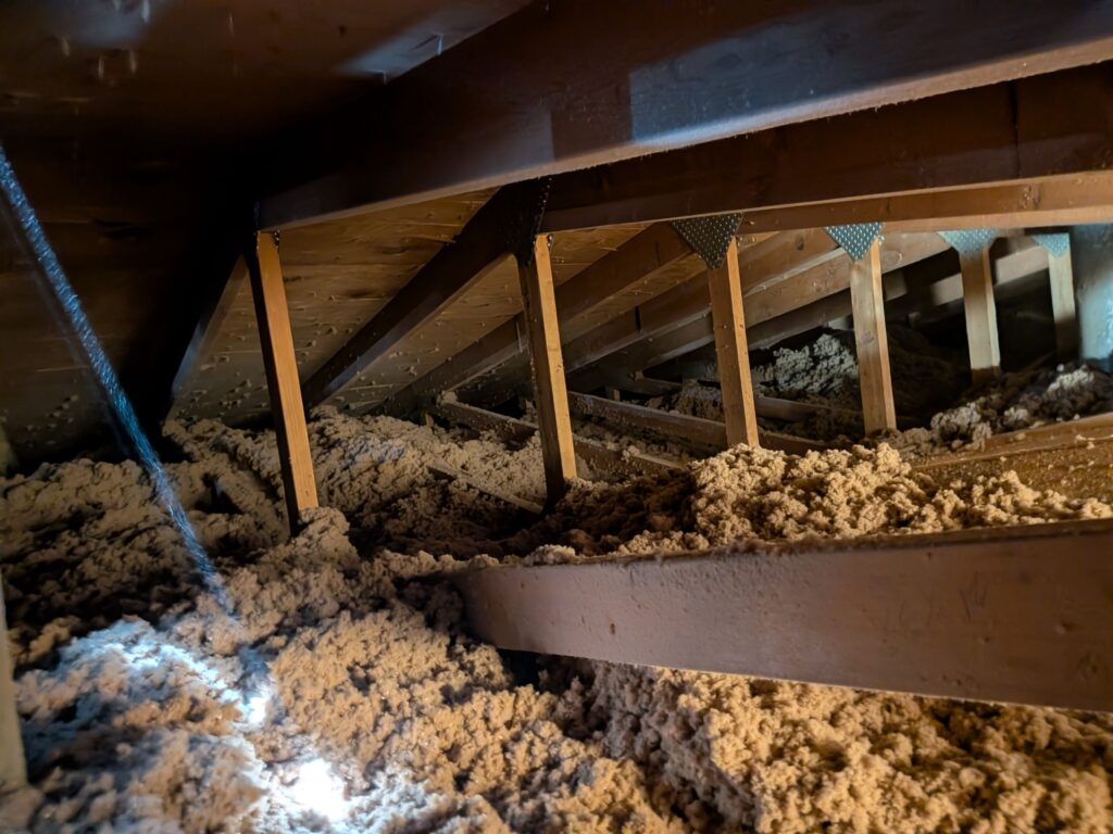 Attic insulation installed in a Las Vegas home